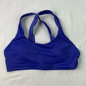 Andie Women's Blue Solid Stretch The Caledonia Swim Bikini Tops Size Small NWT